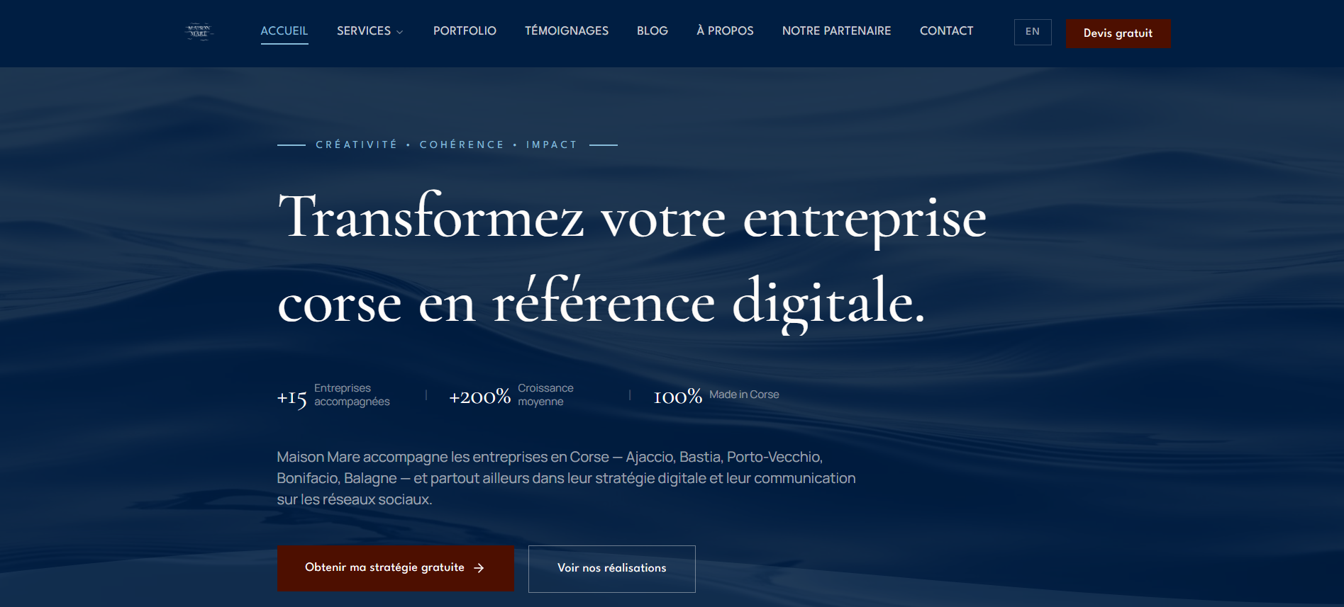 Aperçu du site Maison Marré