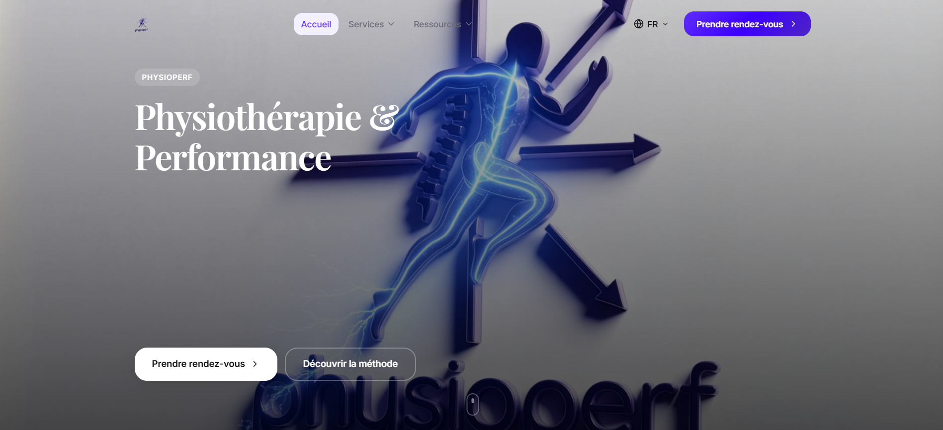 Aperçu du site PhysioPerff